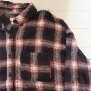 Boyfriend Flannel Plaid Button Down (Navy, Burgundy, White)